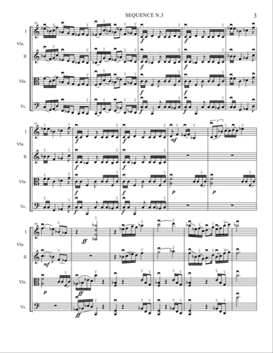 SEQUENCE N.3 String Quartet scores gallery preview page 3