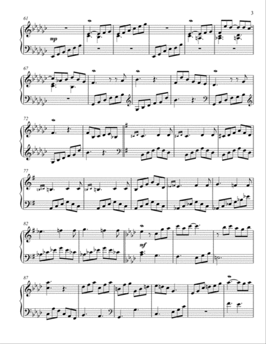 Sonata in the Style of Scarlatti (solo piano) Piano Solo scores gallery preview page 3