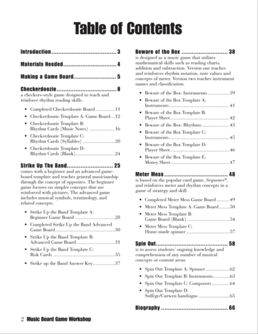 Music Board Game Workshop Classroom Materials scores gallery preview page 2