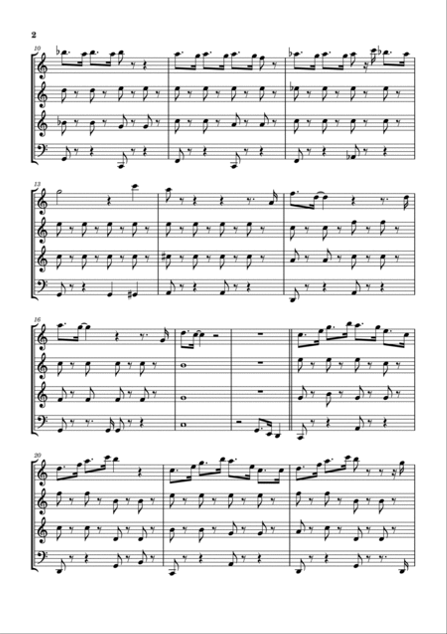 Christmas Is Annoying Woodwind Quartet scores gallery preview page 3