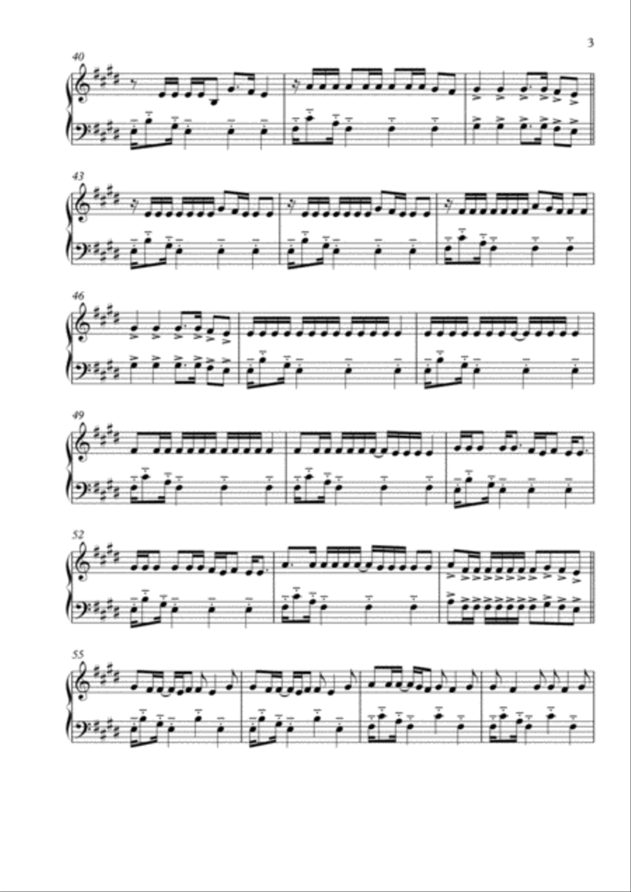Calypso (remix) Feat. Karol G Piano Solo scores gallery preview page 3