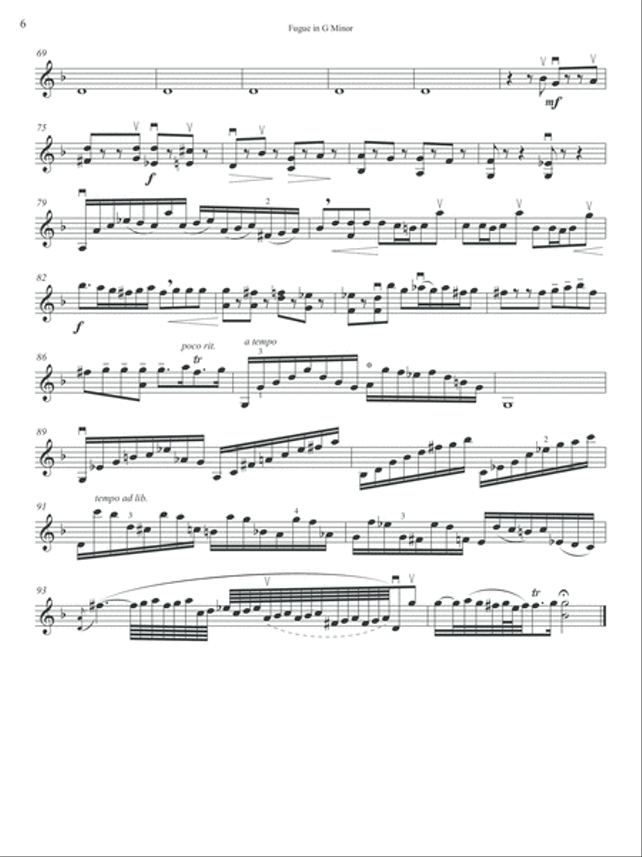 Bachfor2 Volume 1, Three Fugues, Violin 1, marked version String Duet scores gallery preview page 6