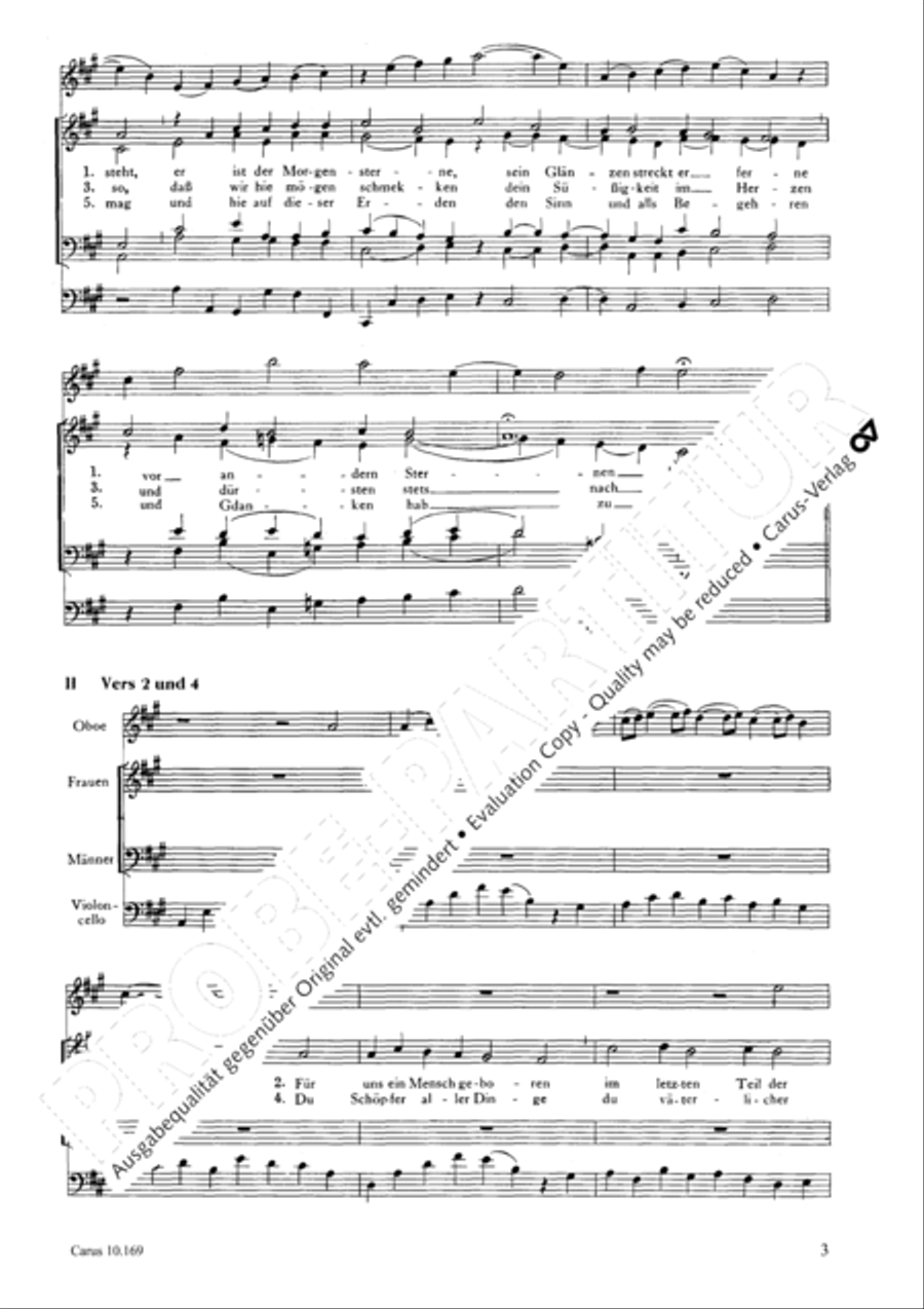 The only Son from Heaven (Herr Christ, der einig Gotts Sohn) 4-Part scores gallery preview page 4