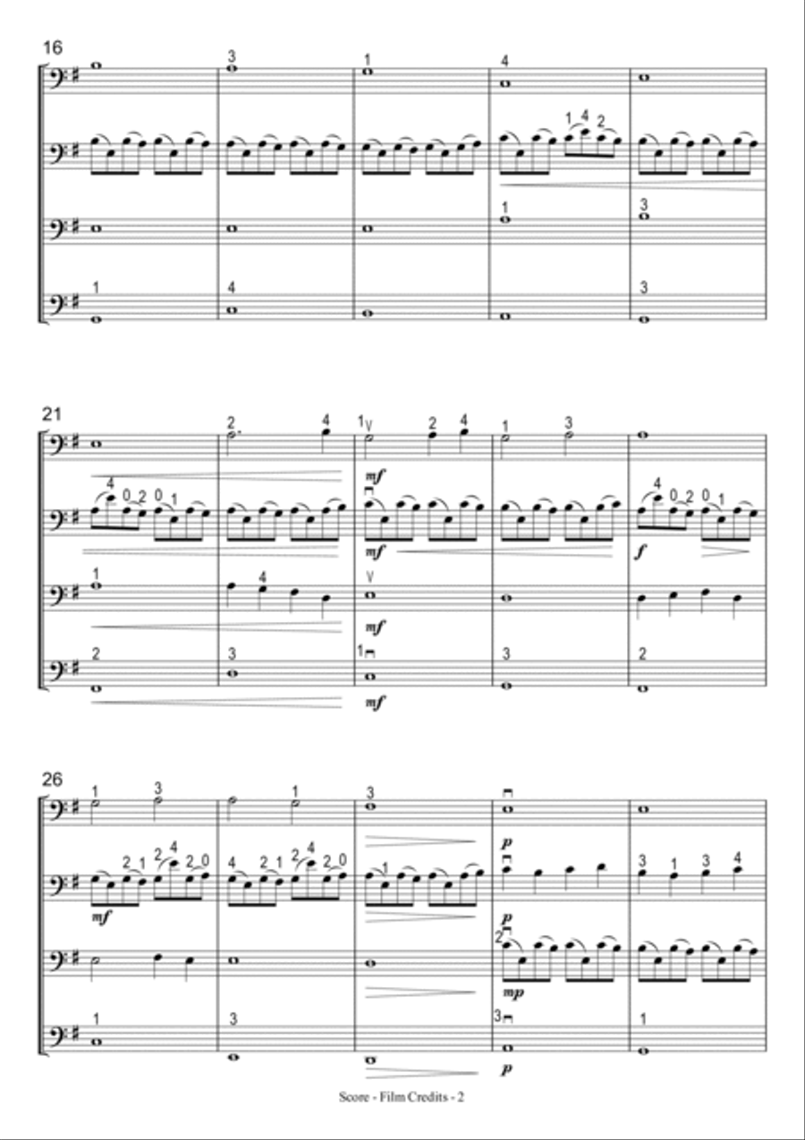 Film Credits Small Ensemble scores gallery preview page 2