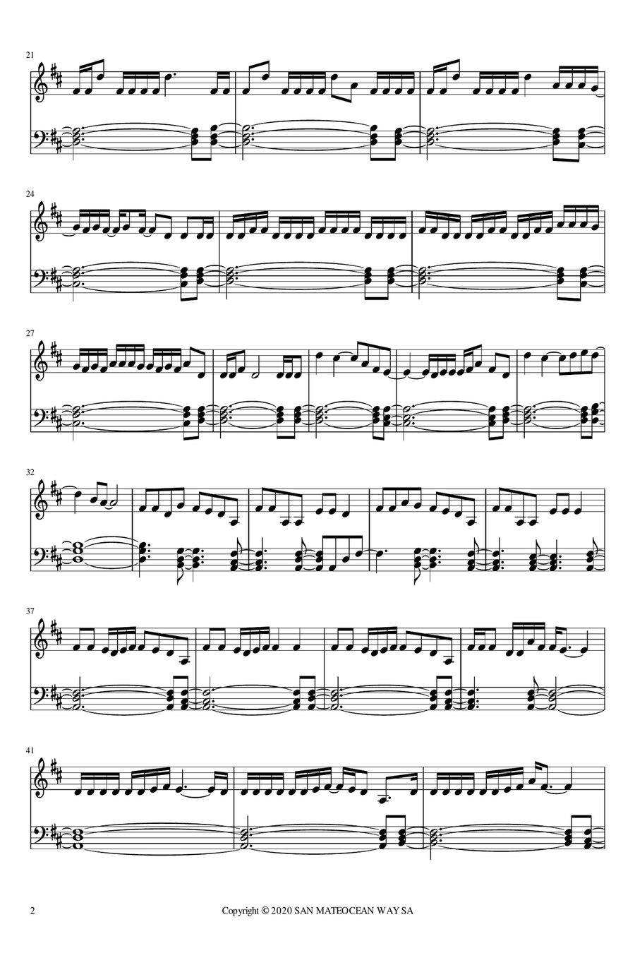Lero Lero Lero Lero Piano Solo scores gallery preview page 2