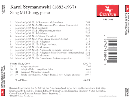 Szymanowski: Mazurka - Sonata No. 1, Op. 8