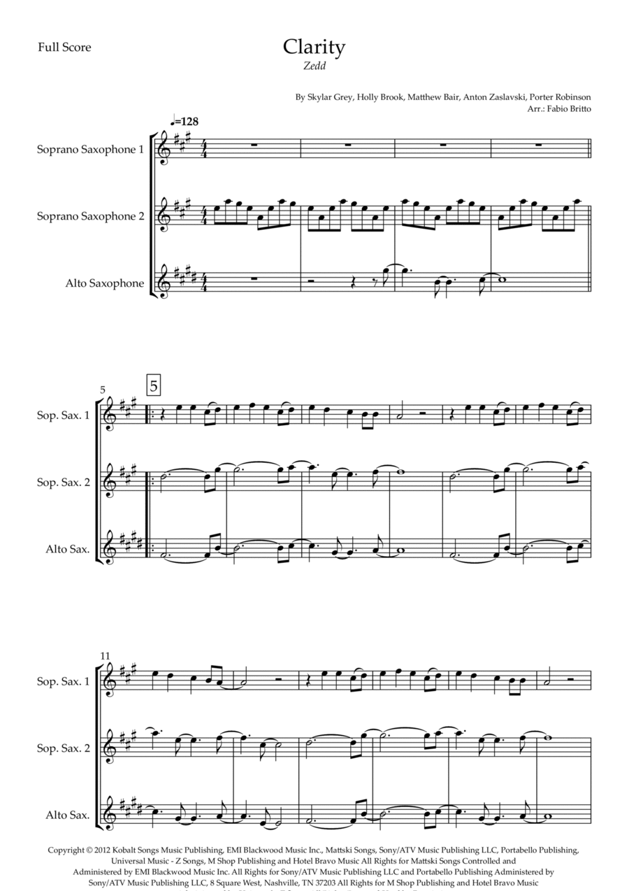 Clarity Clarity Woodwind Trio scores gallery preview page 1