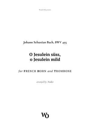 O Jesulein süss by Bach for French Horn and Trombone