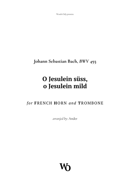 O Jesulein süss by Bach for French Horn and Trombone image number null