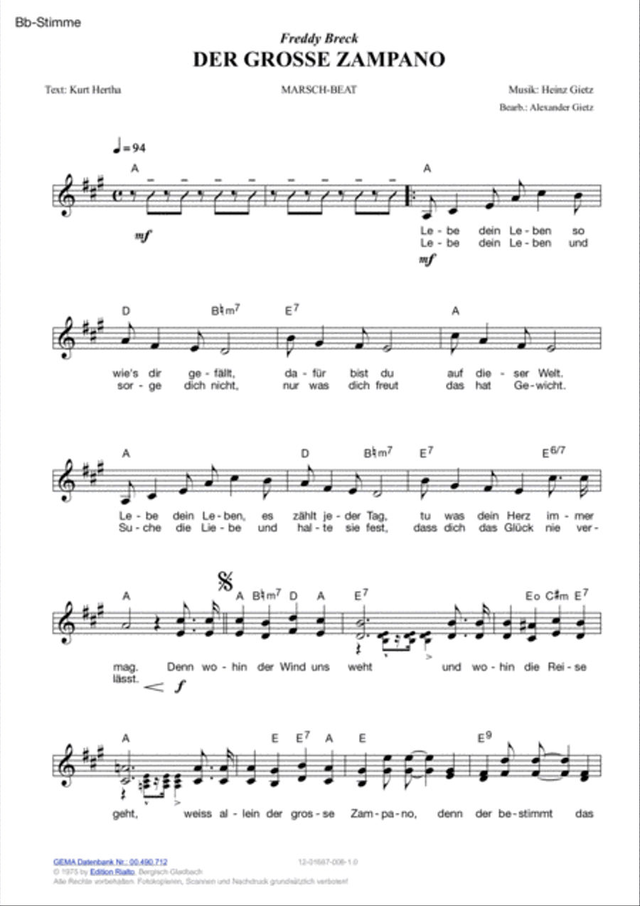 Der grosse Zampano Der grosse Zampano Voice scores gallery preview page 4