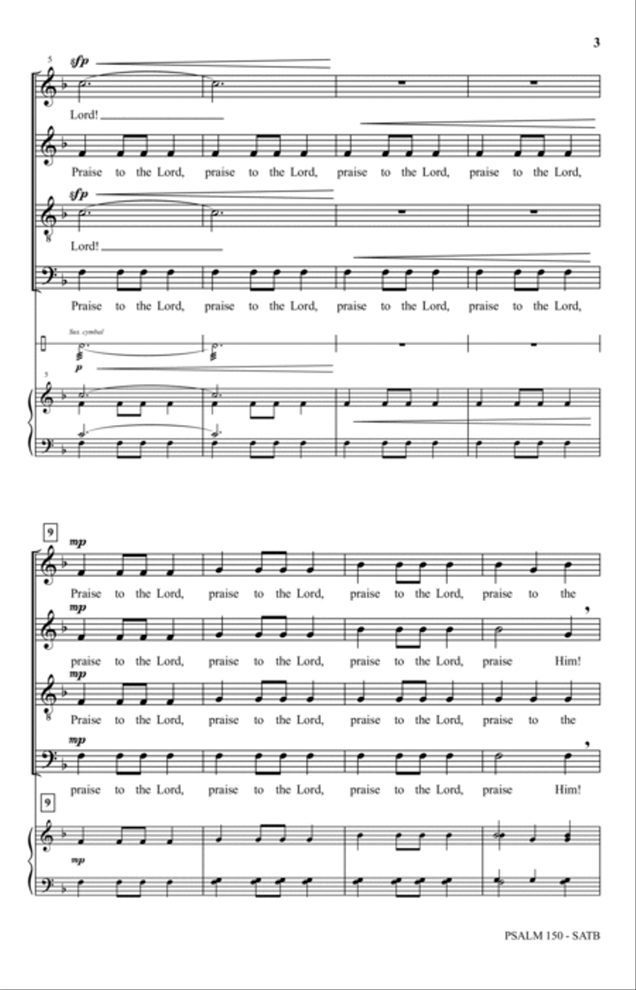 Psalm 150 Psalm 150 4-Part scores gallery preview page 2