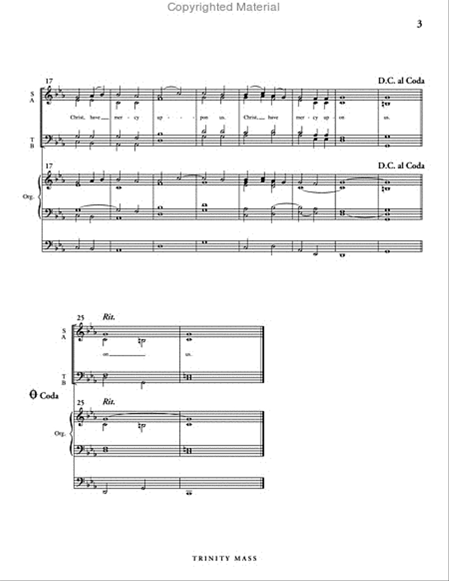 Trinity Mass (SATB score) image number null