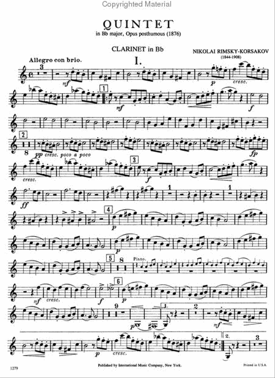 Quintet In B Flat Major For Flute, Clarinet, Horn, Bassoon & Piano Bassoon scores gallery preview page 4