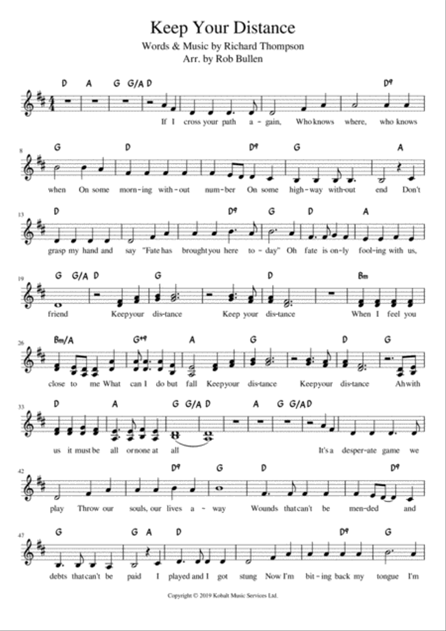 Keep Your Distance Guitar scores gallery preview page 1