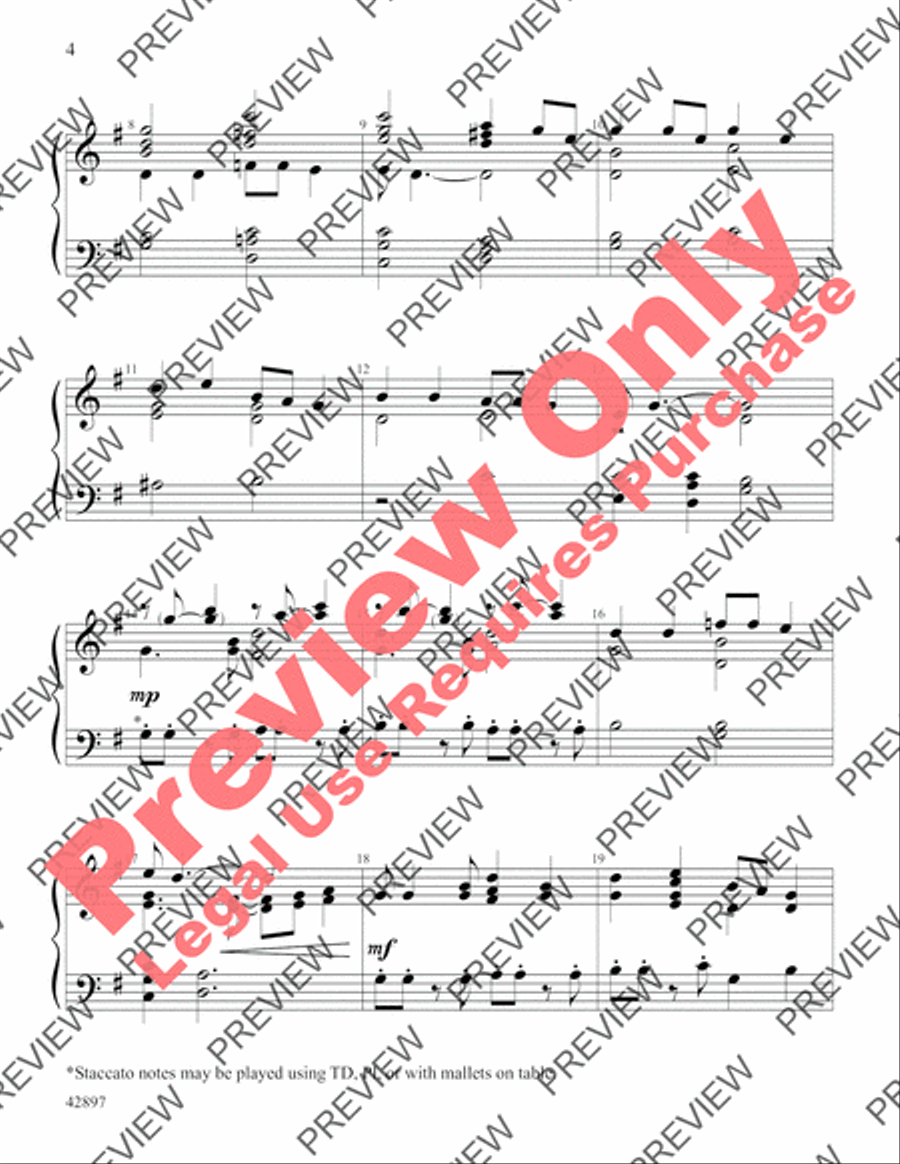 Follow the Star of Bethlehem Handbell Choir scores gallery preview page 4