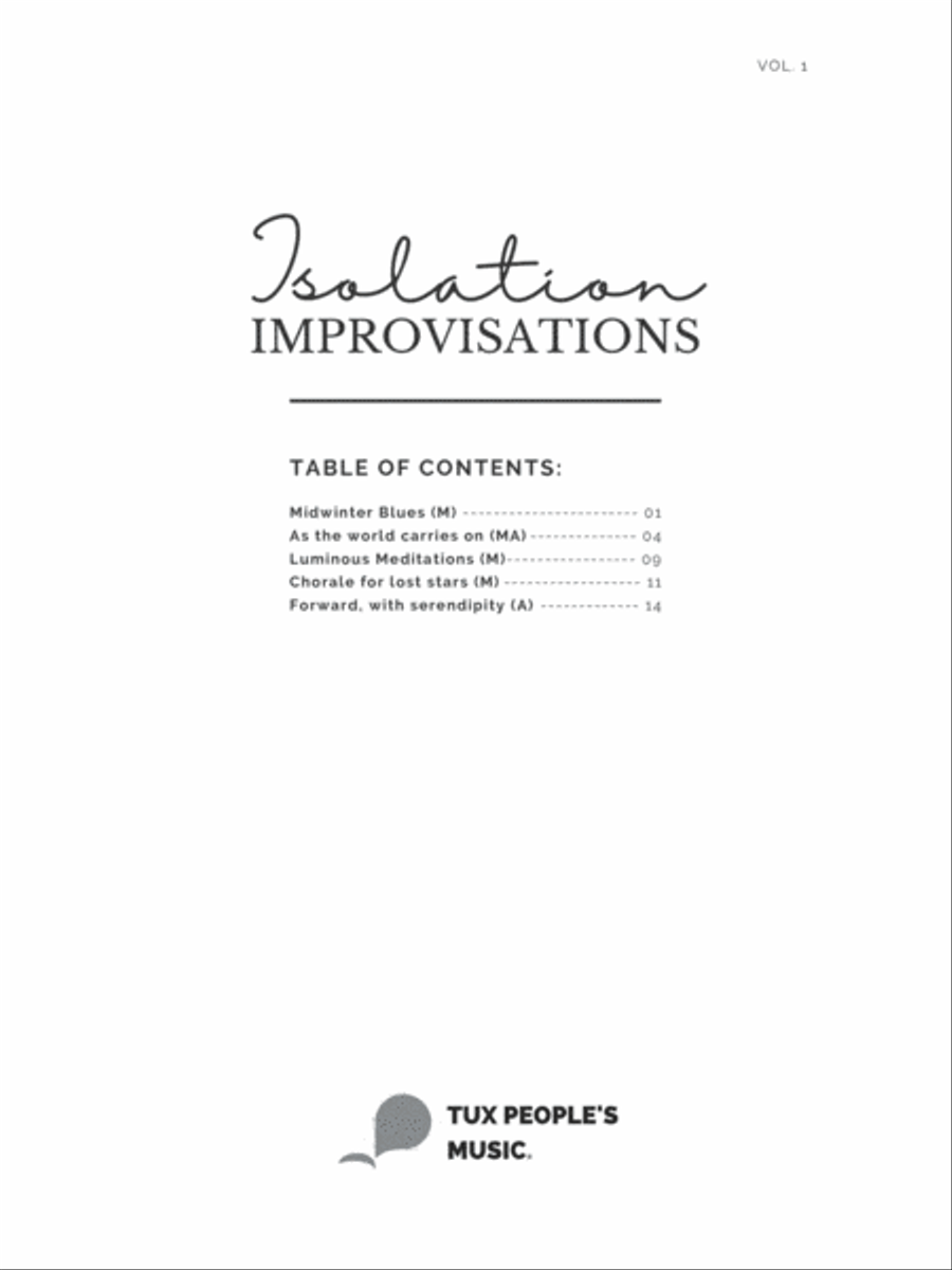 Isolation Improvisations, Volume 1 Piano Solo scores gallery preview page 2