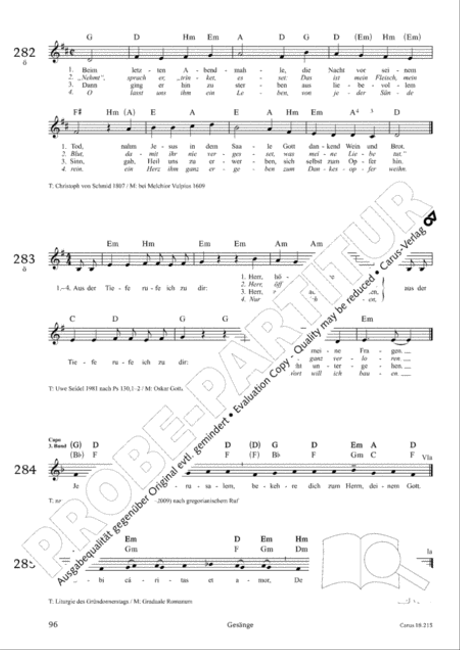 Gitarrenbuch zum Gotteslob Guitar scores gallery preview page 92