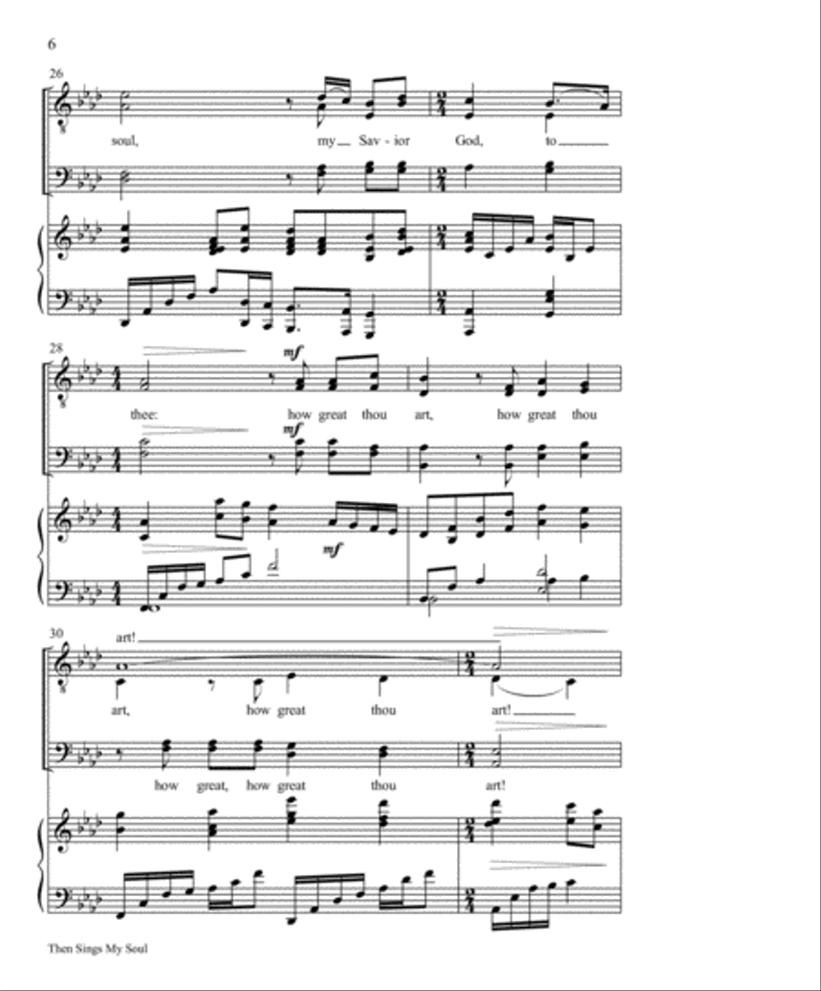 Then Sings My Soul (How Great Thou Art) Choir scores gallery preview page 7