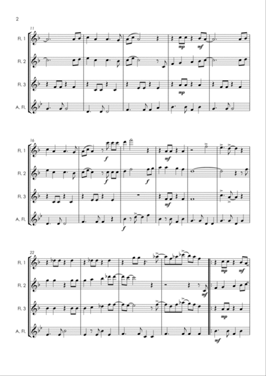 She Loves You She Loves You Flute Quartet scores gallery preview page 6