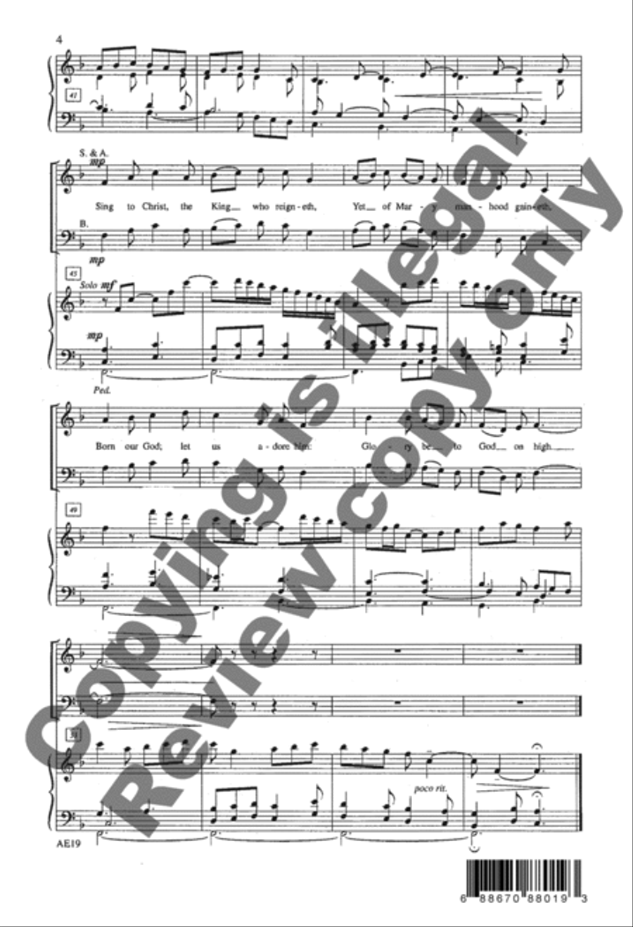 He Whom Joyous Shepherds Praised 3-Part scores gallery preview page 5
