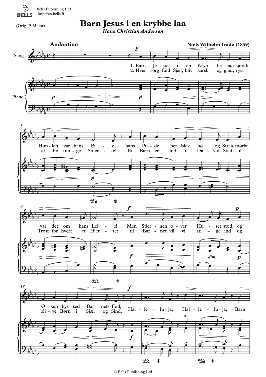 Barn Jesus i en Krybbe laa (D-flat Major)