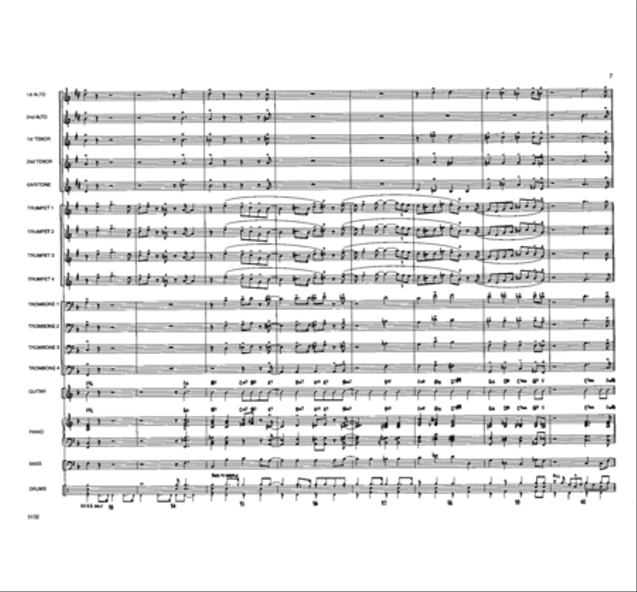 A Shuffle for Uncle Guido Jazz Ensemble scores gallery preview page 6