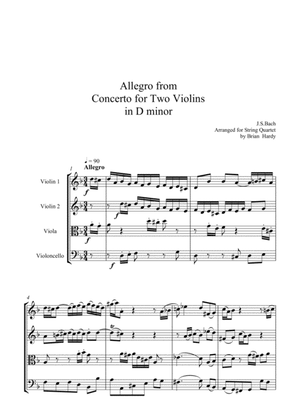 Book cover for Bach Double Violin Concerto - Allegro
