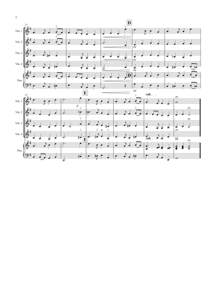 Auld Lang Syne for Violin Quartet image number null