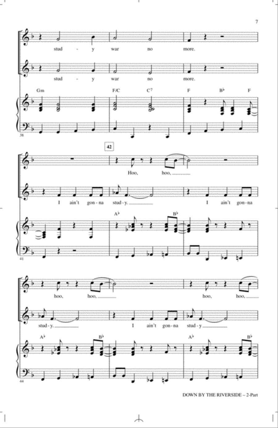 Down By The Riverside 2-Part scores gallery preview page 5