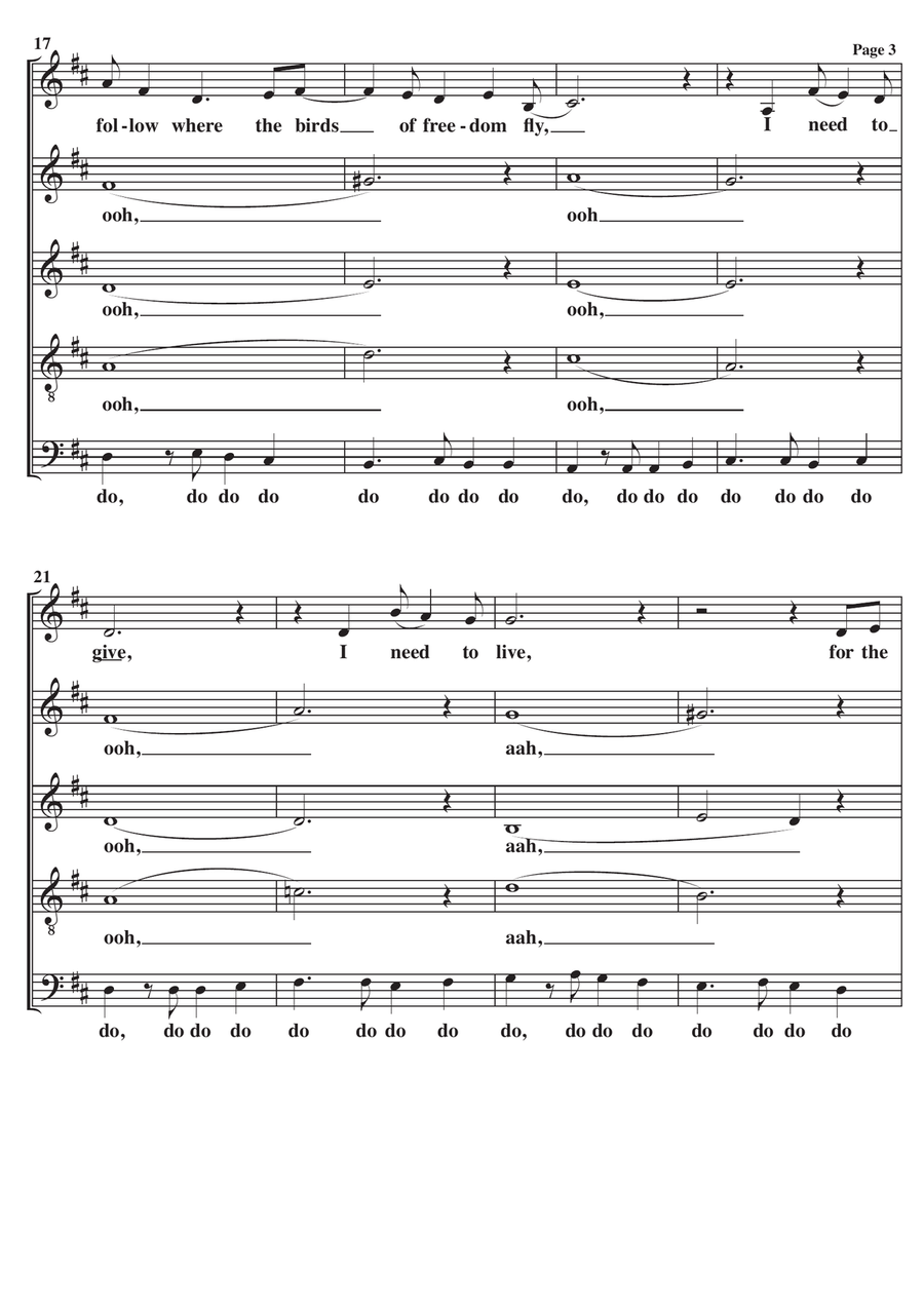 Caravans Theme 4-Part scores gallery preview page 3