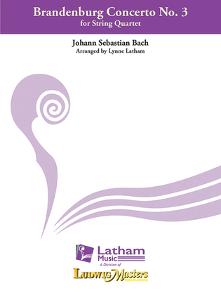 Book cover for Brandenburg Concerto No. 3 for String Quartet