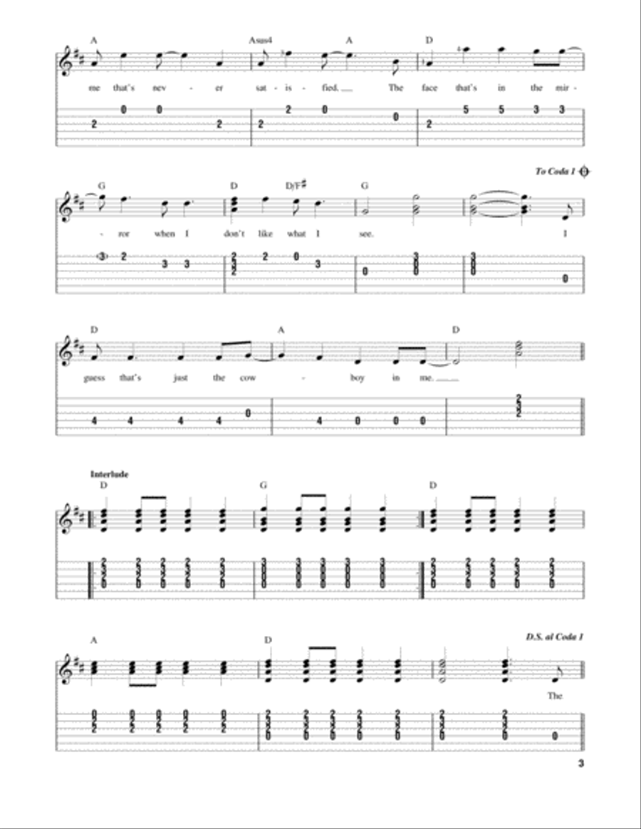 The Cowboy In Me The Cowboy In Me Electric Guitar scores gallery preview page 3