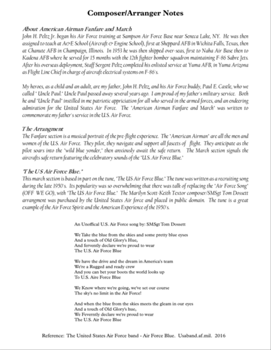 American Airman Fanfare and March Concert Band scores gallery preview page 2