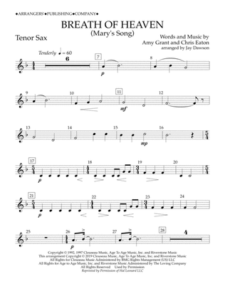 Breath of Heaven (Mary's Song) (arr. Jay Dawson) - Tenor Sax