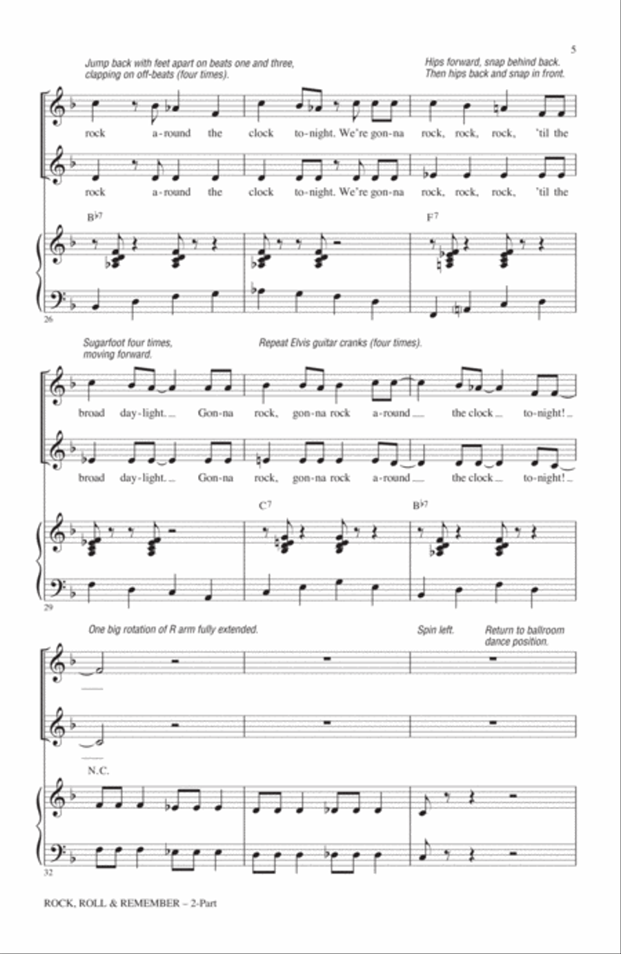 Rock, Roll & Remember: A Tribute To Dick Clark & American Bandstand (Medley) 2-Part scores gallery preview page 4