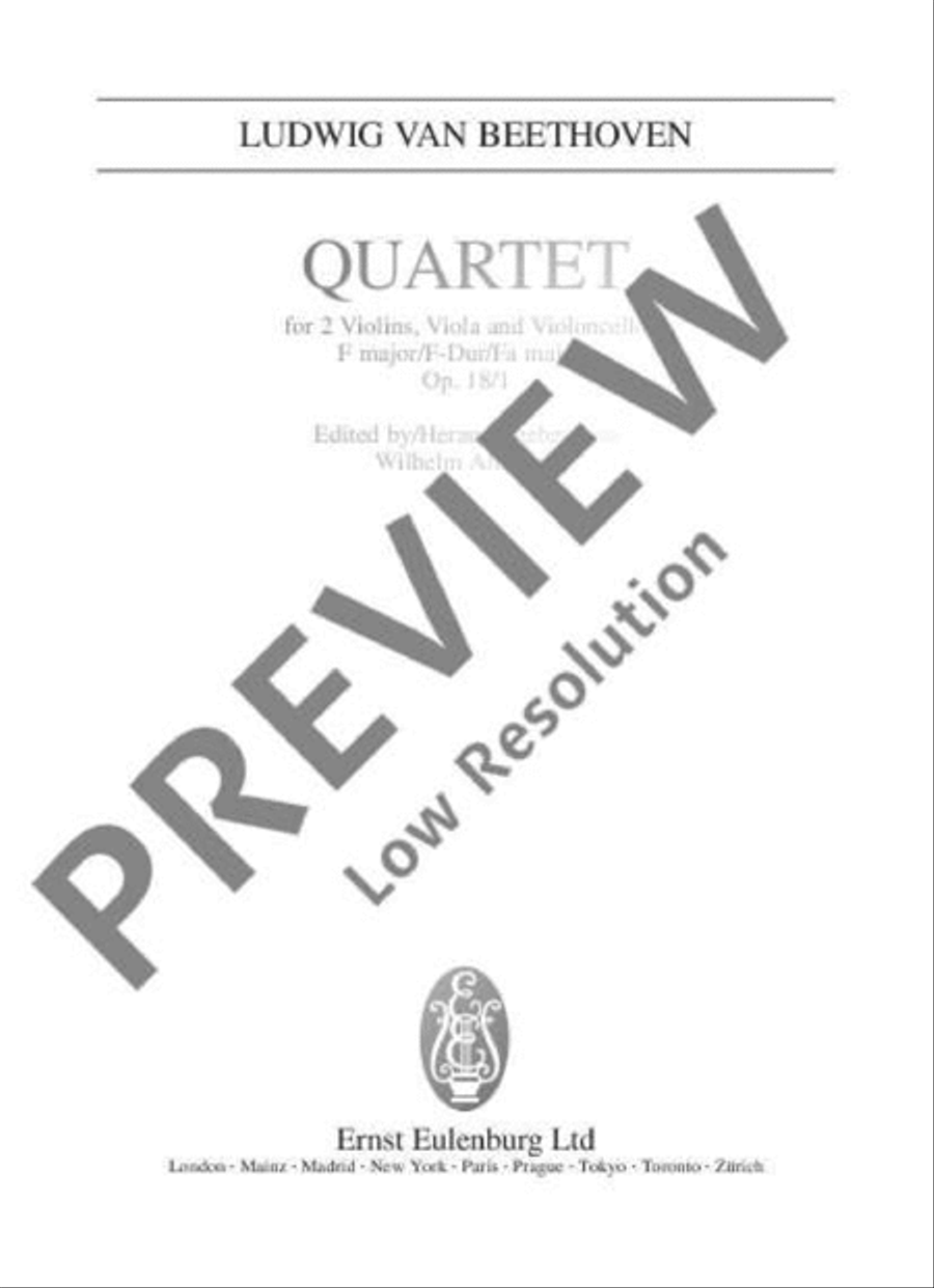 String Quartet F major String Quartet F major String Quartet scores gallery preview page 2