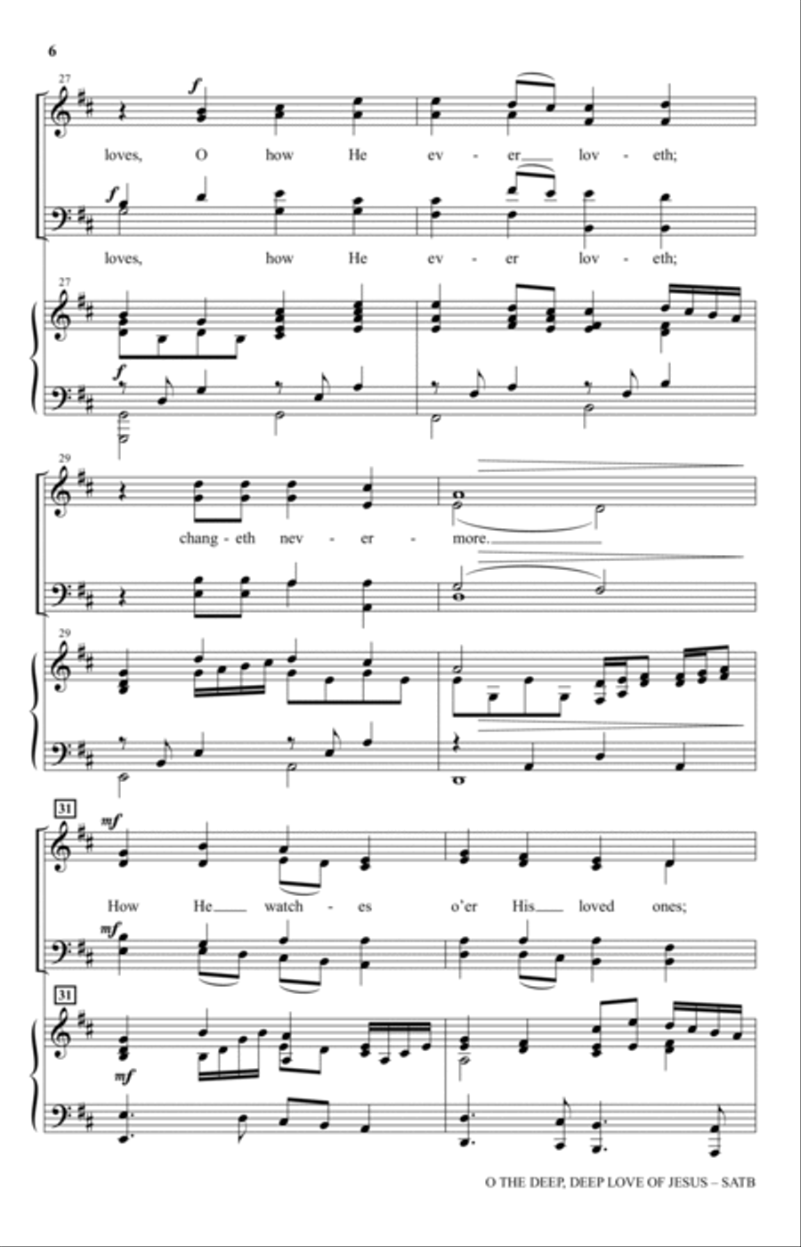O The Deep, Deep Love Of Jesus 4-Part scores gallery preview page 4