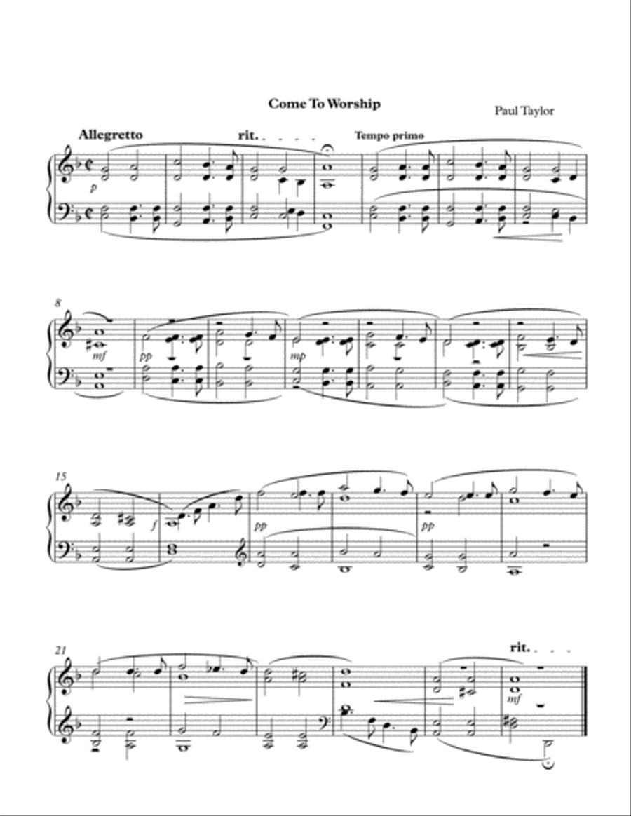 Feel The Spirit Feel The Spirit Organ Solo scores gallery preview page 1