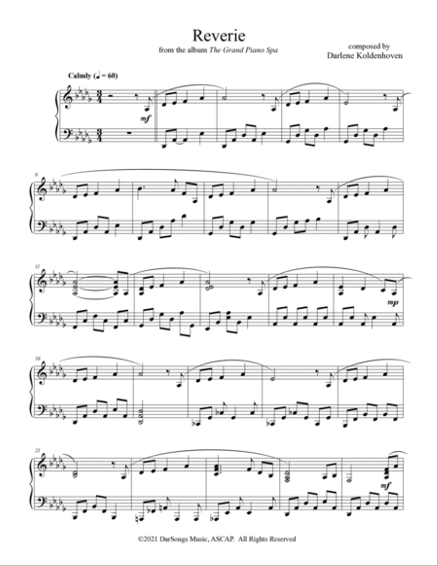 Reverie Reverie Piano Solo scores gallery preview page 2