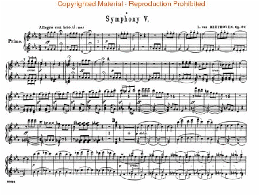 Symphony No. 5 in C minor, Op. 67 Piano Duet scores gallery preview page 2