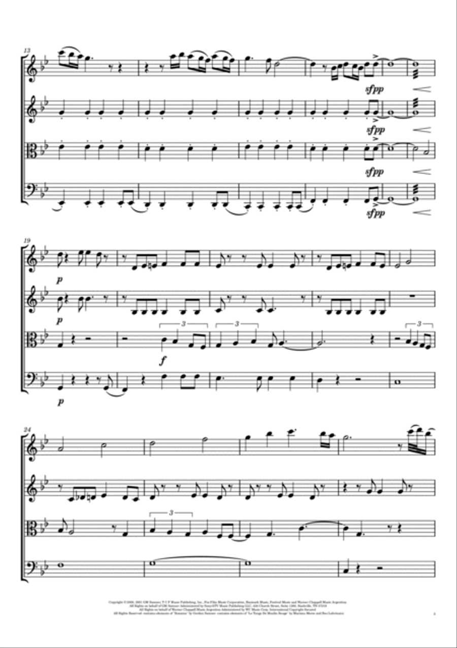 El Tango De Roxanne El Tango De Roxanne String Quartet scores gallery preview page 2