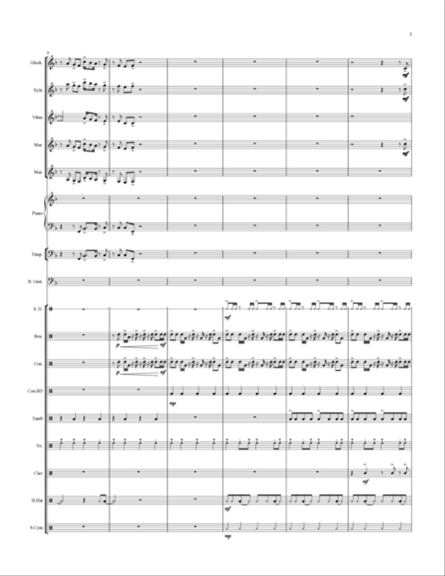 Island Jam #8 - For Percussion Ensemble Percussion Ensemble scores gallery preview page 3