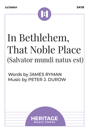 Book cover for In Bethlehem, That Noble Place