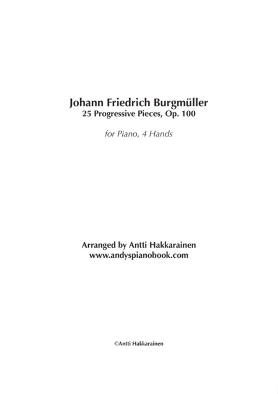 25 Progressive Pieces, Op. 100 - Piano, 4 Hands 25 Progressive Pieces, Op. 100 - Piano, 4 Hands Piano Method scores gallery preview page 2