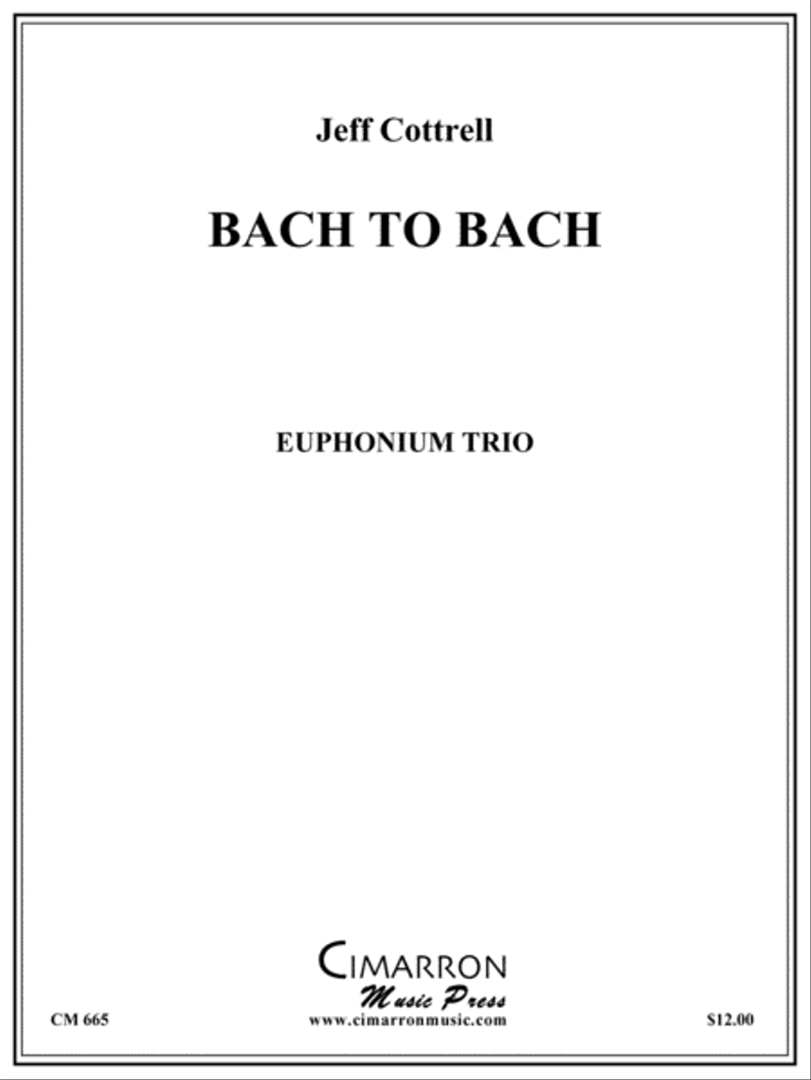 Bach 2 Bach (two trios) Brass Trio scores gallery preview page 1