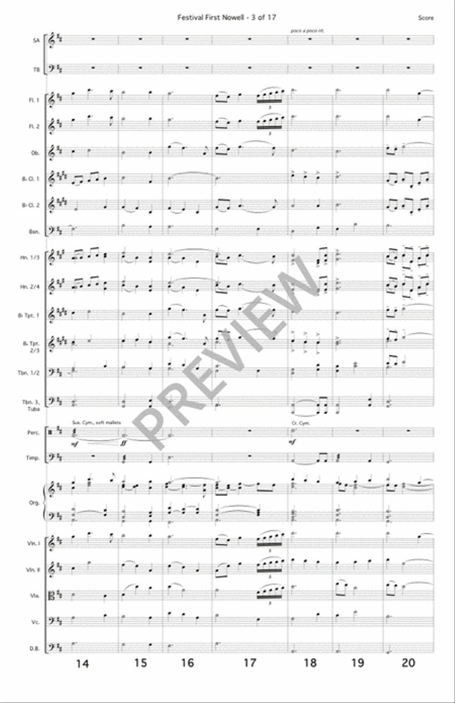 Festival First Nowell - Full Score and Orchestral Parts 4-Part scores gallery preview page 4