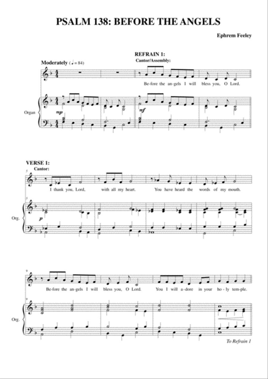 Psalm 138: Before the Angels 4-Part scores gallery preview page 2