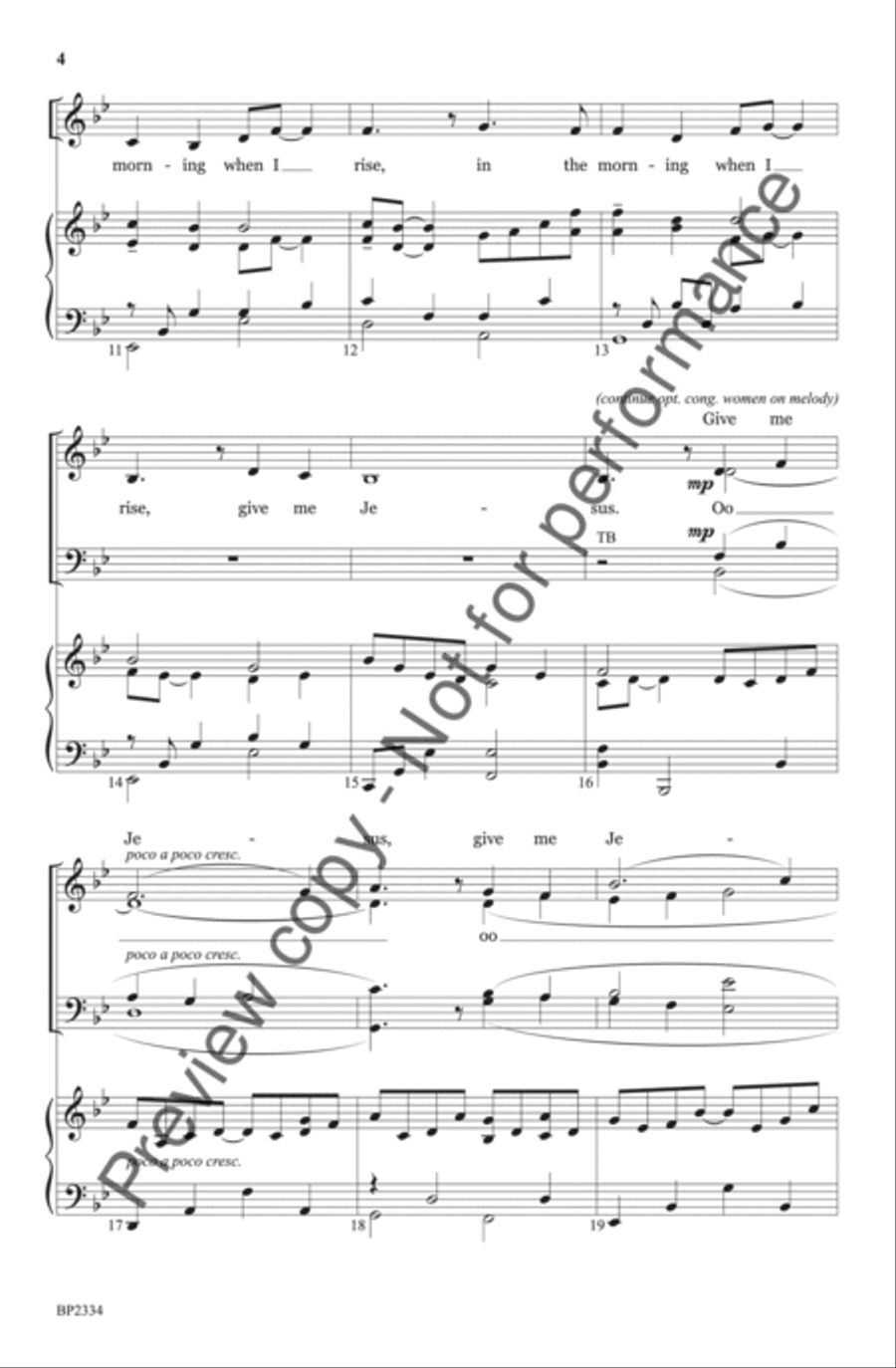 Give Me Jesus - Manor 4-Part scores gallery preview page 5