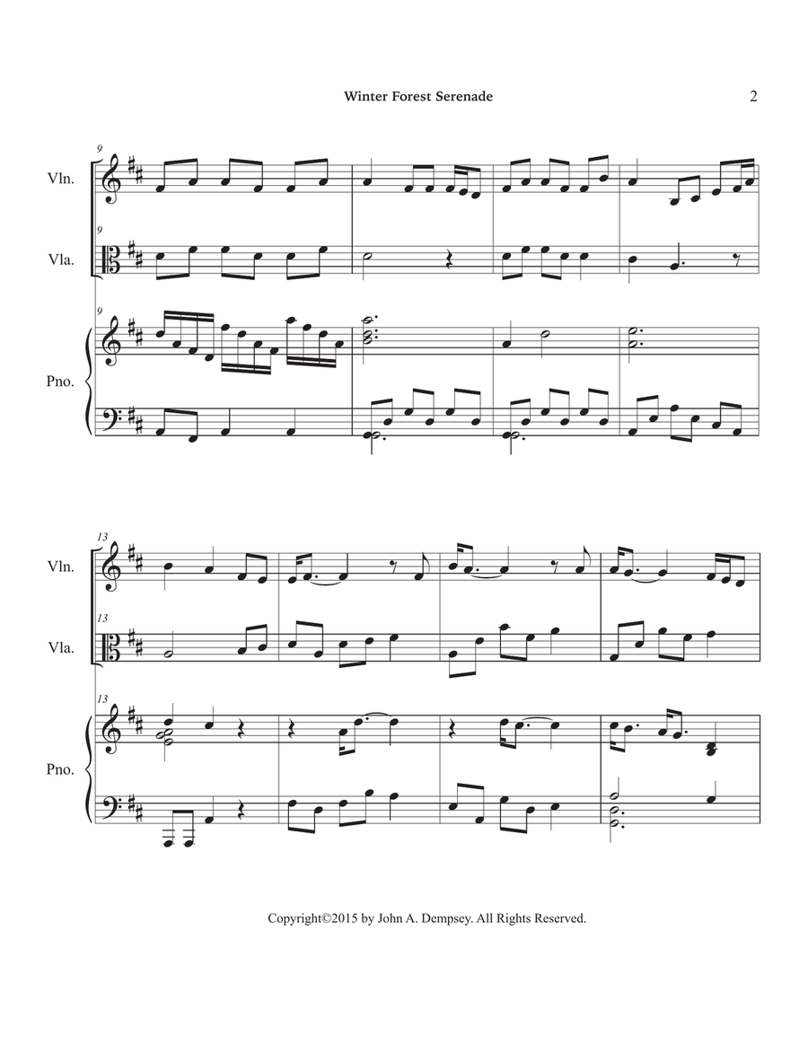 Winter Forest Serenade (Trio for Violin, Viola and Piano) Small Ensemble scores gallery preview page 6