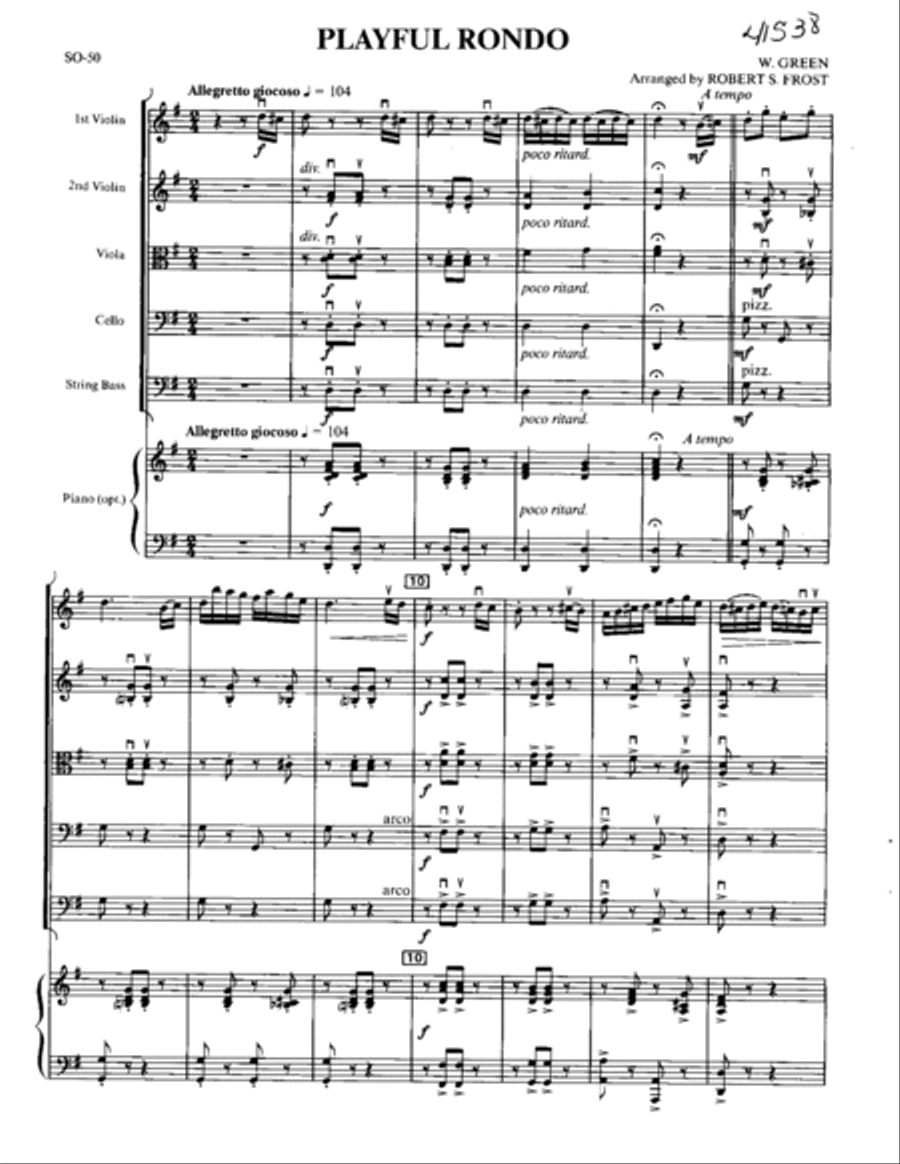 Playful Rondo Playful Rondo Orchestra scores gallery preview page 2